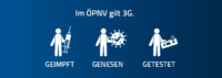 Im ÖPNV gilt die 3G-Regel.