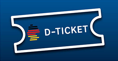 2022 Grafik D Ticket Themenbild 382x199px Newskachel Informationen zum Deutschland-Ticket
