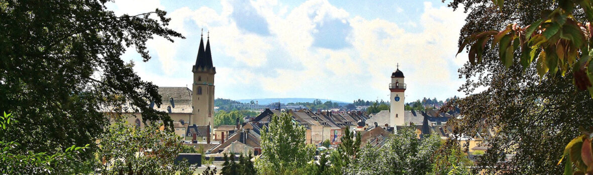 oberpfalzbahn ausflug Panorama Stadt Hof