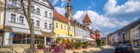 Markt mit Maibaum Marktredwitz