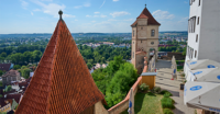 Panorama ze zámku Trausnitz v Landshutu