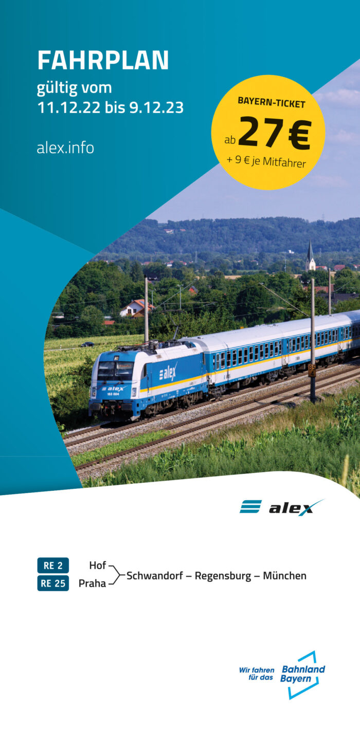 Fahrplan alex | gültig 11.12.2022 - 9.12.2023 (Art.-Nr. 3400099485)