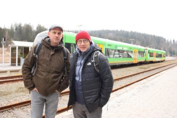 Dreharbeiten für "Bezzel & Schwarz - Die Grenzgänger" in der waldbahn