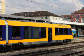 Neues Fahrzeug der oberpfalzbahn heute zum ersten Mal im Fahrgastbetrieb