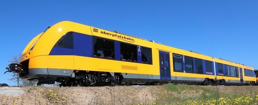 Auf dem Bild sieht man die oberpfalzbahn LINT 41.