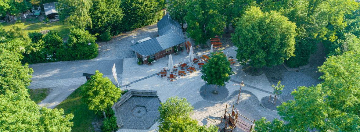 Kiosk Stadtpark Foto Luftbild Nordbayern Rechte Stadt Schwandorf