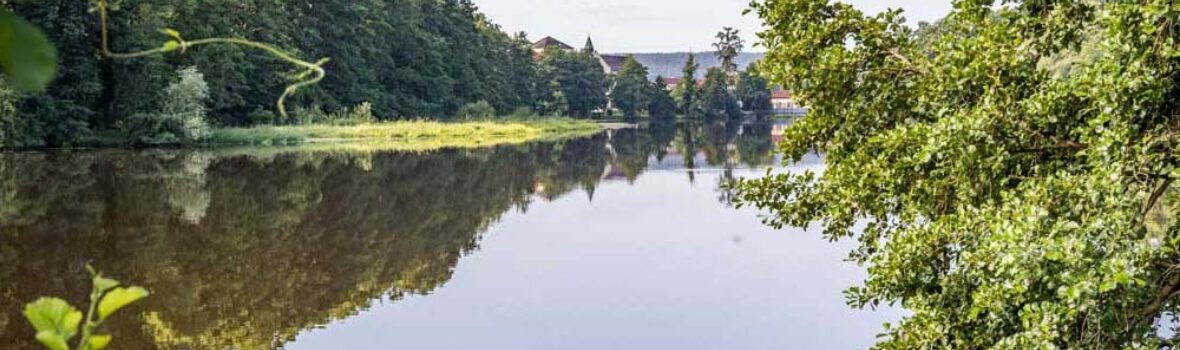 Flusslauf der Naab bei Schwandorf