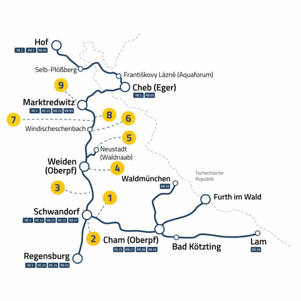 oberpfalzbahn map