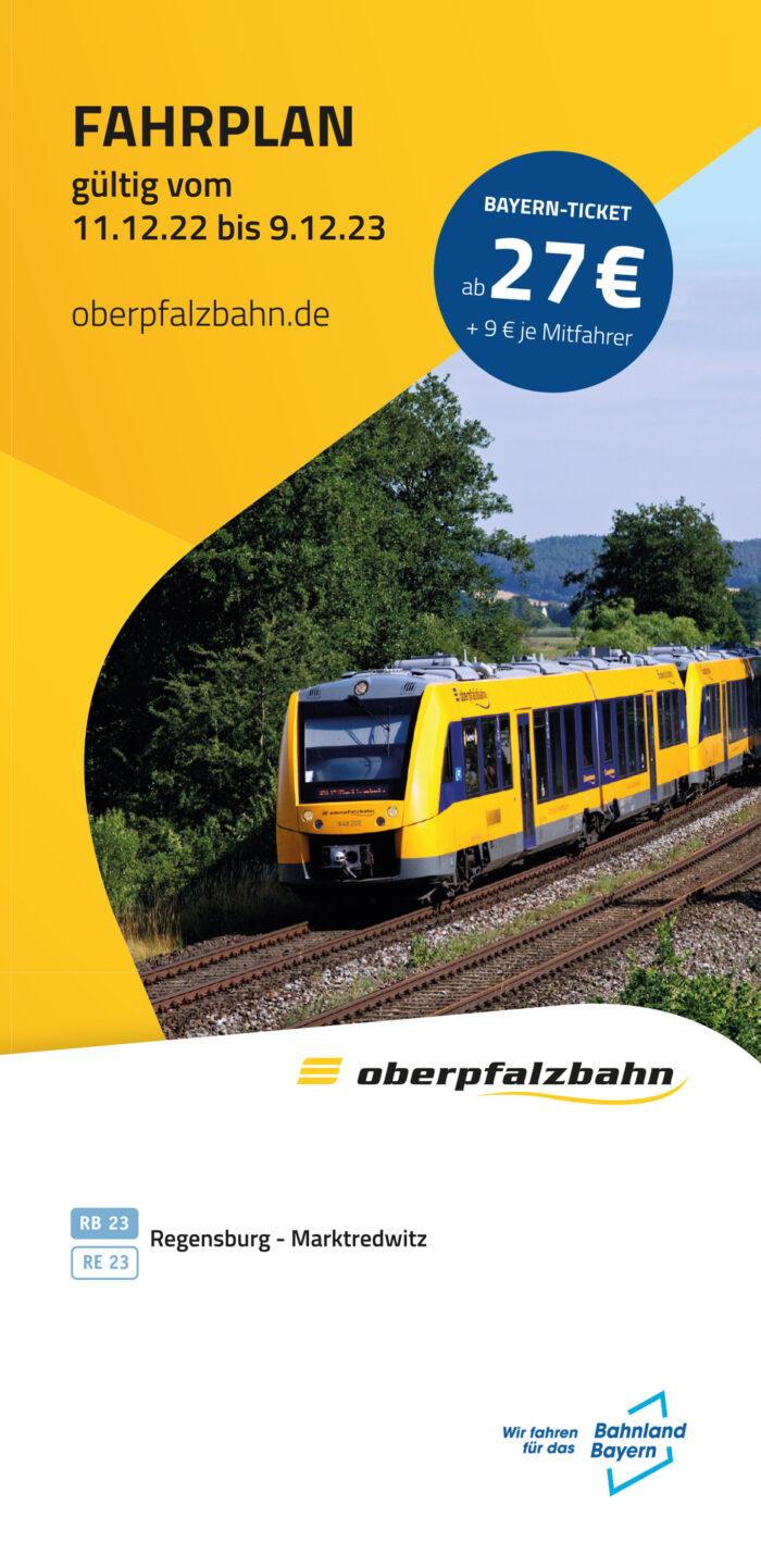 Fahrplan RB23/RE23 - gültig 11.12.2022 - 9.12.23 (Art. Nr. 3400100217)