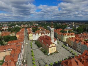 Ansicht des Marktplatzes in Boleslawiec