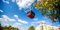 Seilbahn Polinka beim Schweben