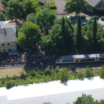 Bahnhof Seifhennersdorf von oben am 09.06.23