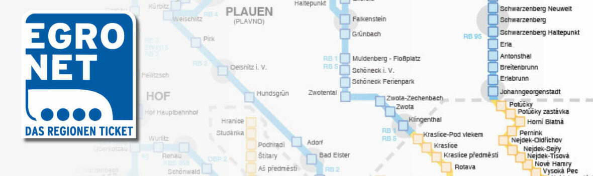 Collage mit Logo des EgroNet-Tickets sowie einem Ausschnitt des Linienplanes