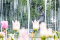 Springbrunnen und Skulptur egapark