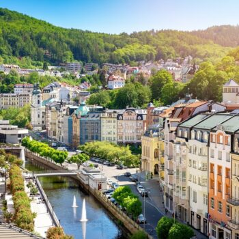 Blick über die Altstadt von Karlovy Vary/Karlsbad