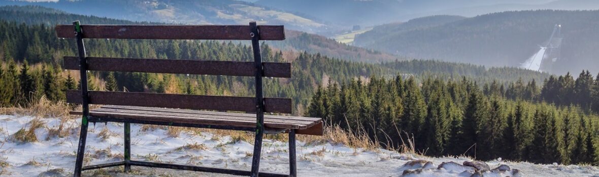 Blick auf die Schanze in Klingenthal