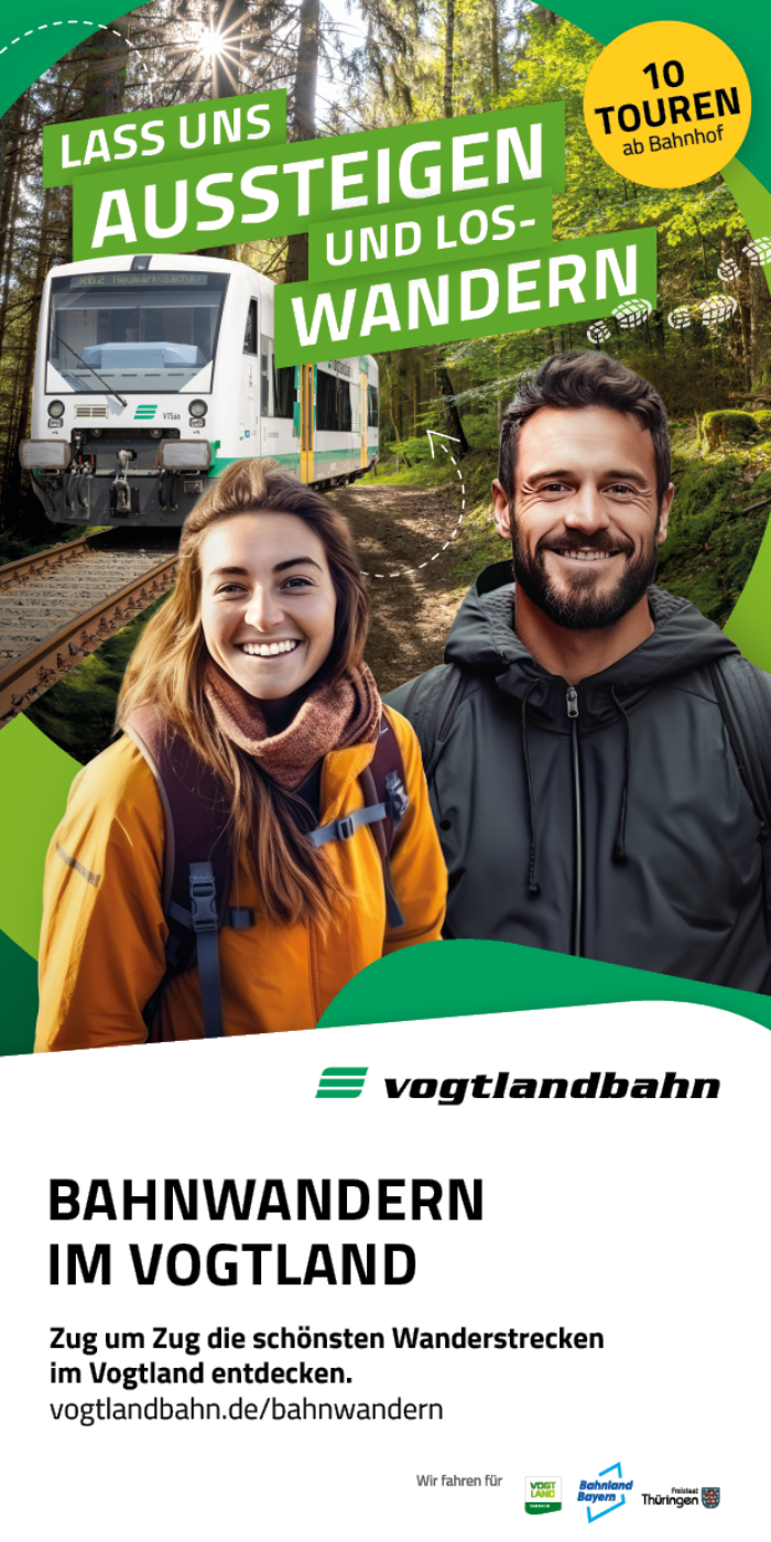 Wanderheft „Bahnwandern im Vogtland"