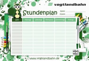 Stundenplan vogtlandbahn