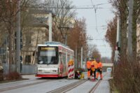 Straßenbahn bei IHK I Saarstrasse