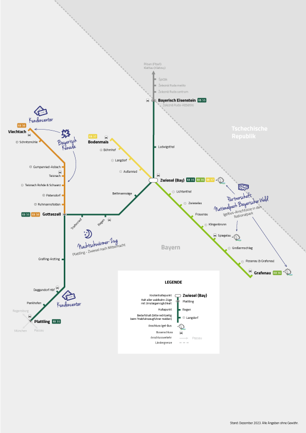Streckennetz 2023 schematisch