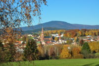 Die Stadt Zwiesel im Sommer