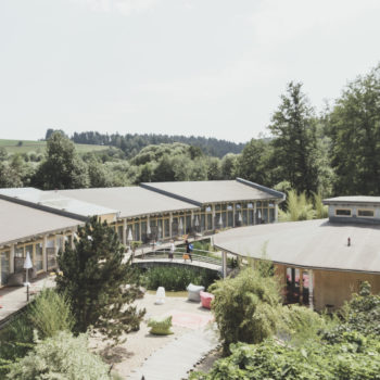 Die Lodgen des Restaurants Schnitzmühle im Juli 2015