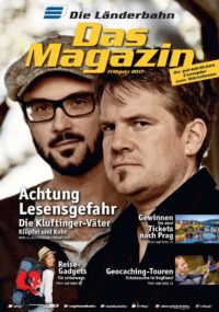 Titelseite des Kundenmagazins der Länderbahn im Frühjahr 2017