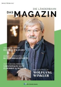 Titelseite des Kundenmagazins der Länderbahn im Herbst 2017