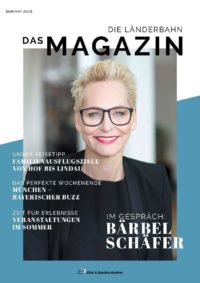 Titelseite des Kundenmagazins der Länderbahn im Sommer 2018