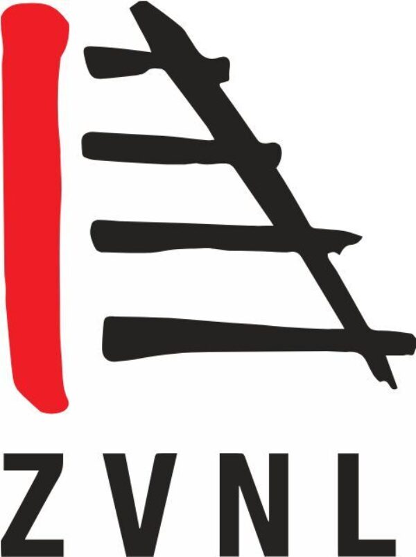 Auf dem Bild sieht man das schwarz-rote Logo des ZVNL.