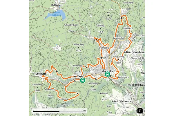 Minimap Hoehensteig Rundweg Klingenthal