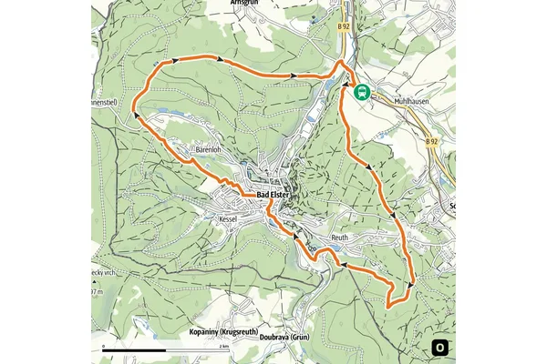 Minimap Ringweg um Bad Elster