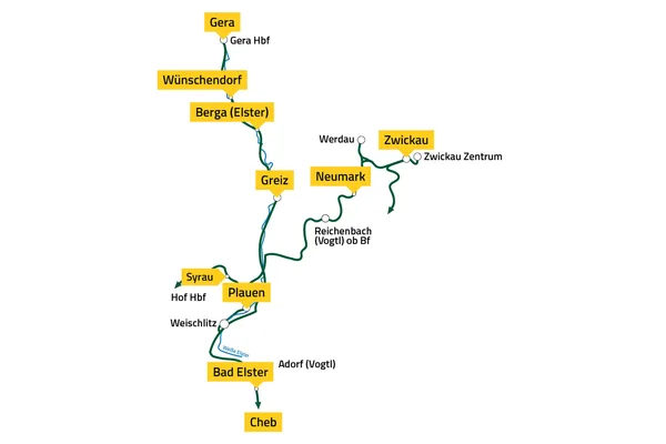 Das Bild zeigt den Linienplan für den Osterpfad 2024.