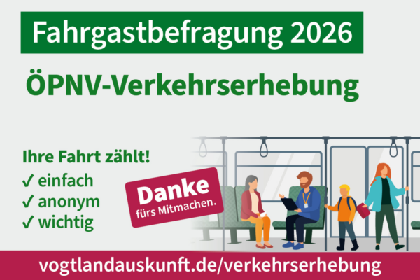 Fahrgastbefragung in unseren Zügen, in den Bussen und Straßenbahnen ab Dezember 2025.