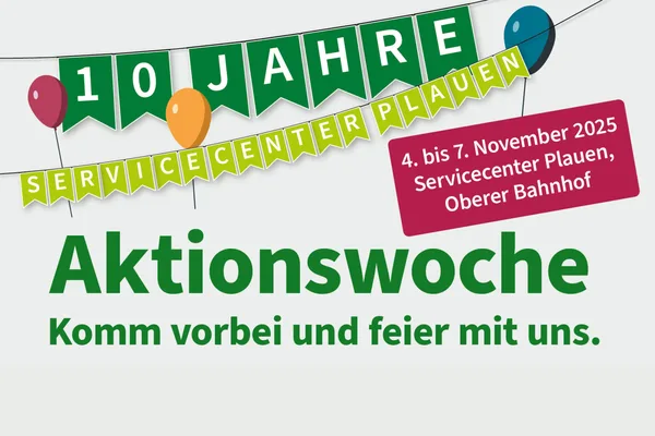 10 Jahre Servicecenter Plauen - Aktionswoche im November.