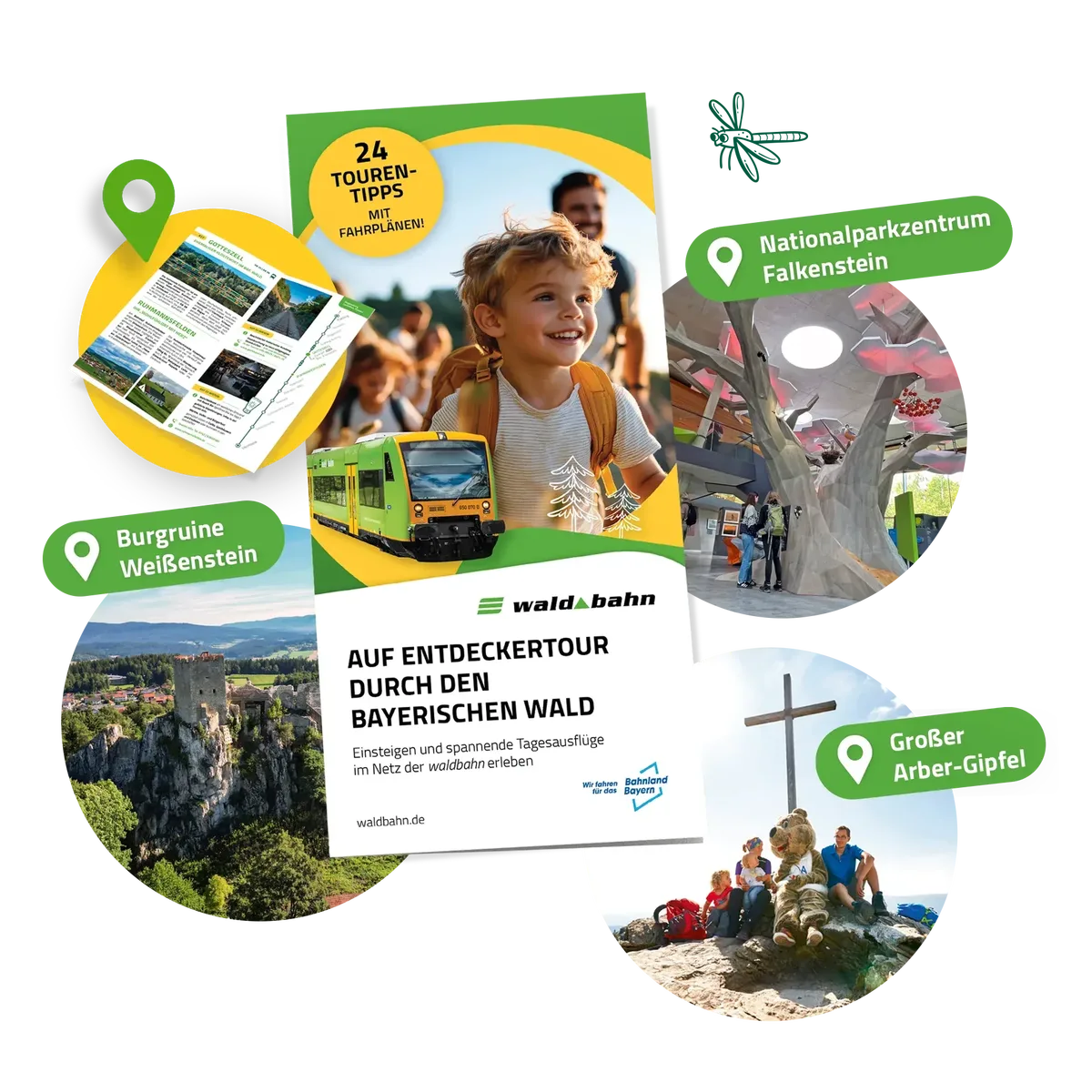 Flyer mit Tourentipps im Bayerischen Wald