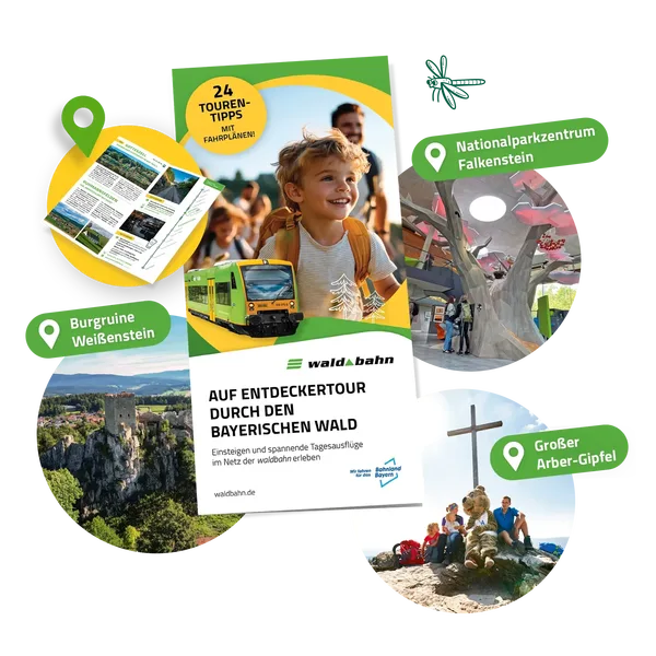 Flyer mit Tourentipps im Bayerischen Wald