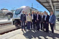 Premierenfahrt der neuen Mireo-Züge für das S-Bahn-Netz Mitteldeutschland
