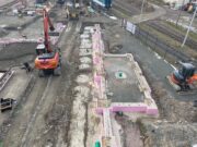 Auf diesem Bild sehen Sie die aktuellen Umbauarbeiten am Standort Neumark.