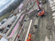 Auf diesem Bild sehen Sie die aktuellen Umbauarbeiten am Standort Neumark.