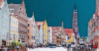 Grafik der Landshuter Innenstadt