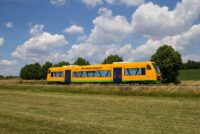 oberpfalzbahn Regio-Shuttle Auf dem Bild sieht man einen Triebwagen der oberpfalzbahn vom Typ Regio-Shuttle.