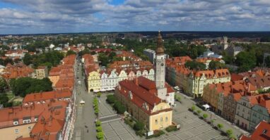 Marktplatz von Boleslawiec Ansicht des Marktplatzes in Boleslawiec