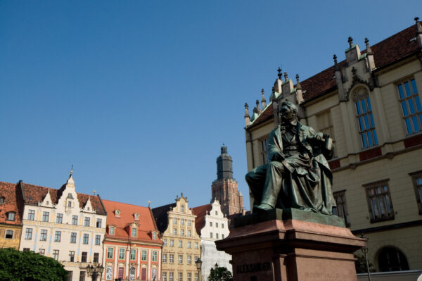 Statue in der Altstadt von Breslau
