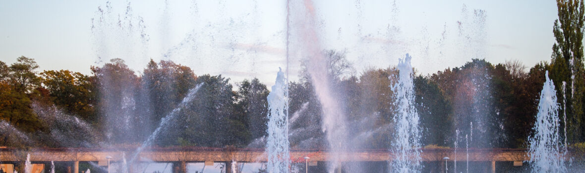 Wasserfontänen-Show in Breslau