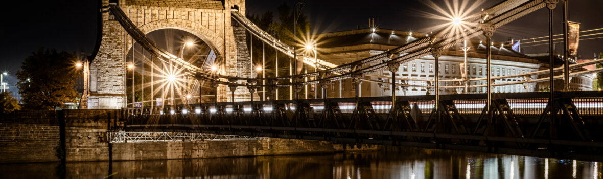 Brücke von Breslau bei Nacht