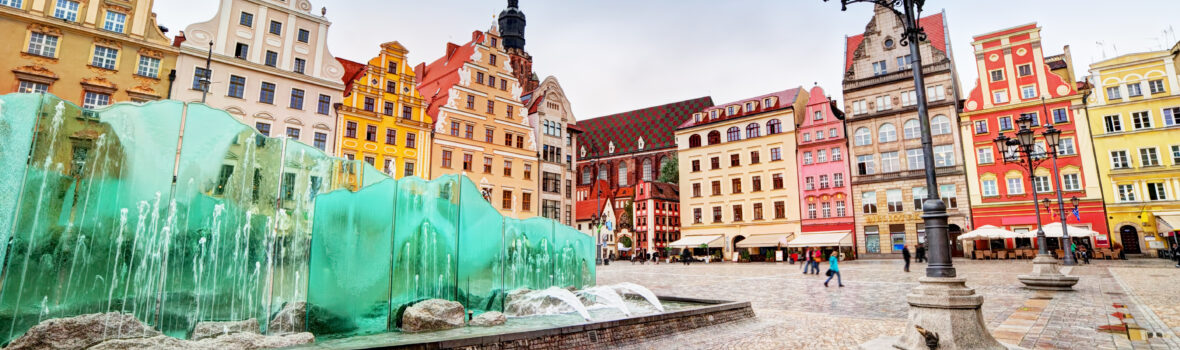 Blick über den Markt von Wroclaw