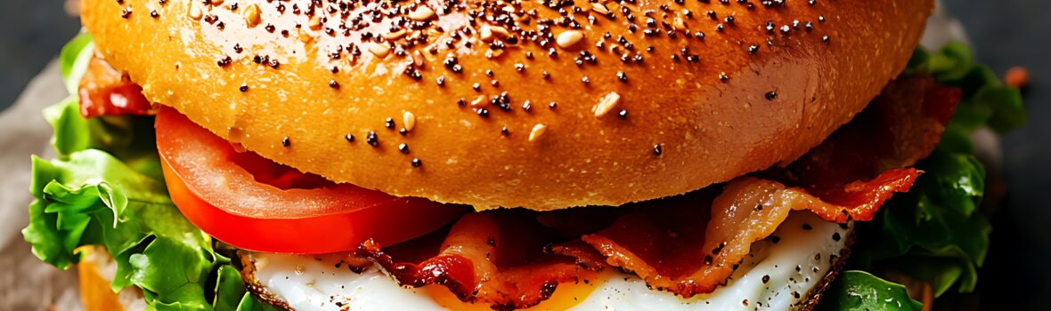 Frühstücksbagel im Restaurant Dinette