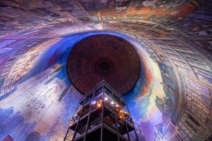 Besucherturm im Panometer Leipzig