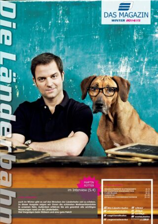 2014 2015 winter kundenmagazin die laenderbahn Titelseite des Kundenmagazins der Länderbahn im Winter 2014/2015